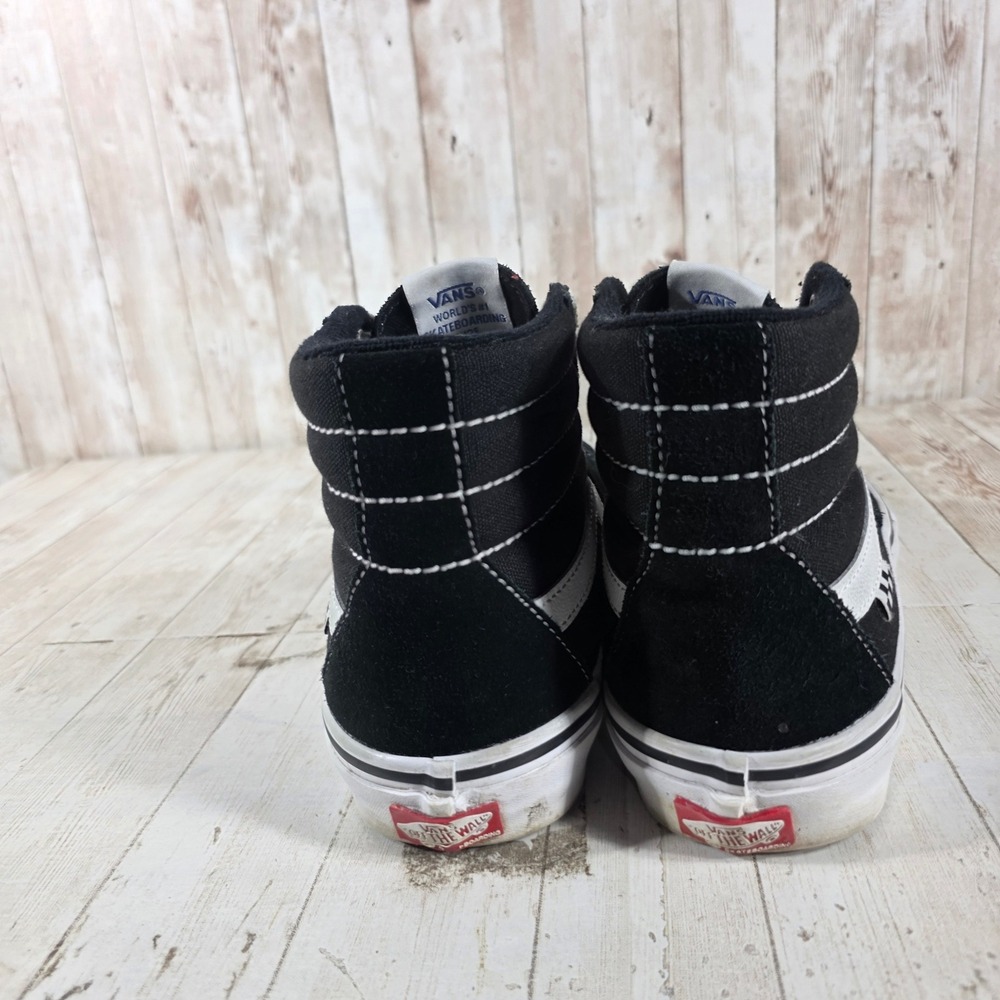 Vans Skate Sk8-Hi High Top Sneakers Mens 9.5 Black White PopCush VN0A5FCCBKA - Picture 2 of 8